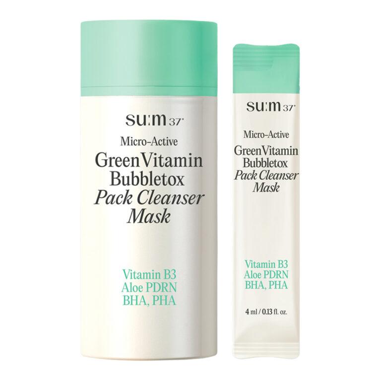 Su:m37° - Micro-Active Green Vitamin Bubbletox Pack Cleanser Mask