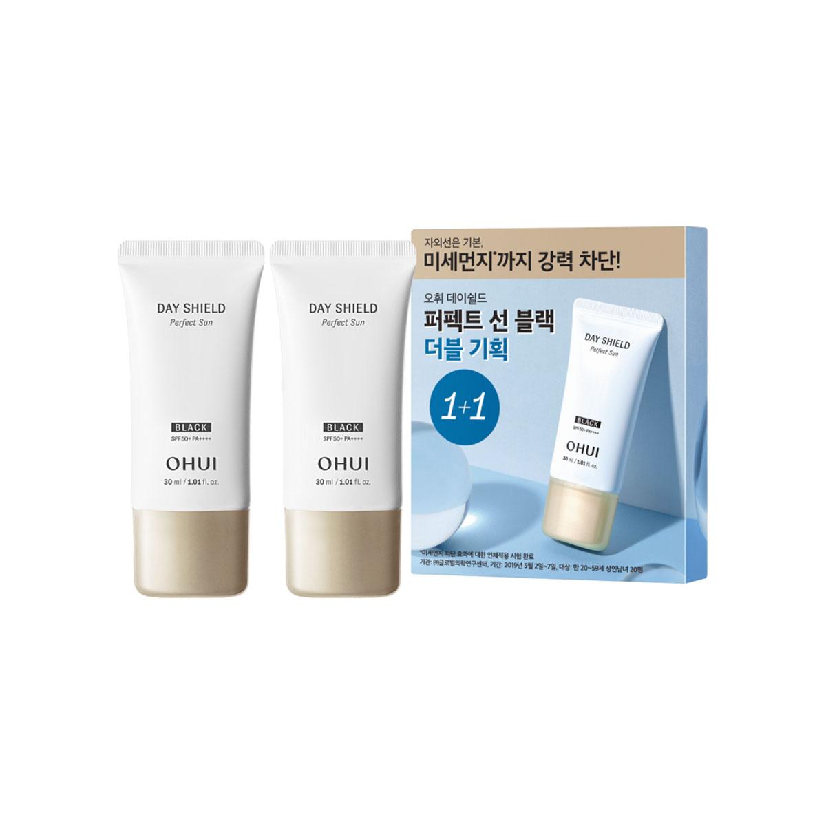 O Hui - Day Shield Perfect Sun Black SPF50+/PA++++ Double Set 2026